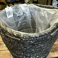 rustic natural seaweed basket bottle green large