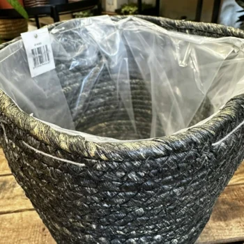 Rustic Natural Seaweed Basket Black LARGE Plant Accessories basket 3