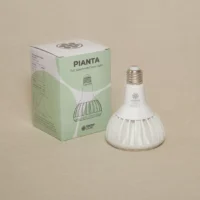 Full Spectrum White Grow Light PIANTA with E27 fitting, warm natural light for houseplants, terrariums, and variegated plants.