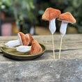 brown toadstool mushrooms 5pcs craft and art