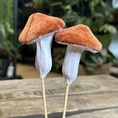 brown toadstool mushrooms 5pcs craft and art