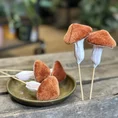 brown toadstool mushrooms 5pcs craft and art