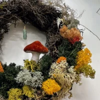 handmade rustic wreath mystic crystal forest