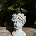 glazed brown grey planter on legs