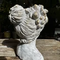 glazed brown grey planter on legs