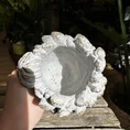 glazed brown grey planter on legs