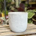 retro glazed blue pot with ears 11cm