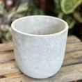 retro glazed blue pot with ears 11cm