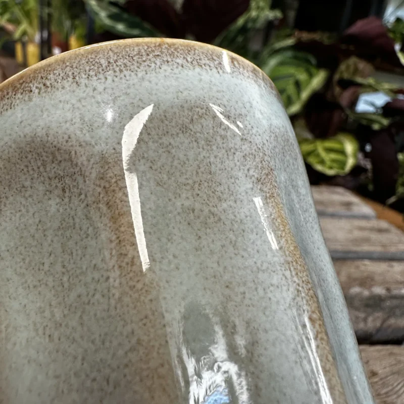 retro glazed blue pot with ears 11cm retro glazed blue pot with ears 11cm