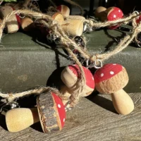 brown toadstool mushrooms 5pcs craft and art (copy)