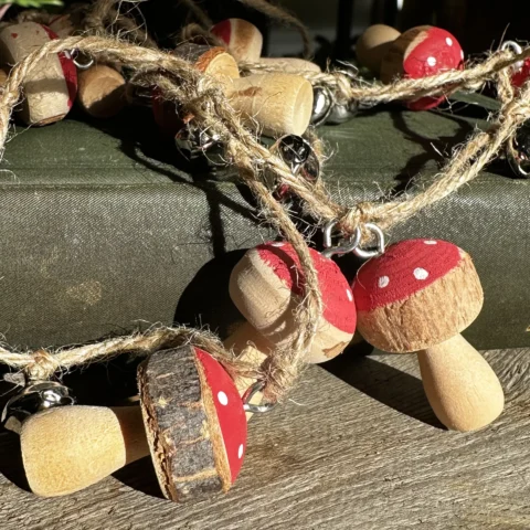 brown toadstool mushrooms 5pcs craft and art (copy)