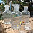 vintage lab glass bottle with stopper