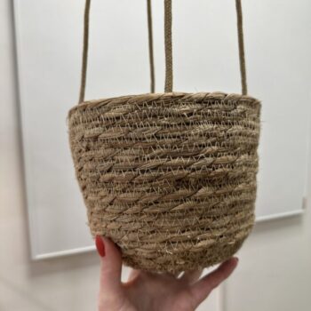 Rustic Woven Hanging Basket Planter for 16cm pots Macrame basket