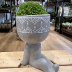 Chilling Dude Grey Concrete Planter 6cm