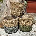 Handmade Seagrass Rustic Basket Planter