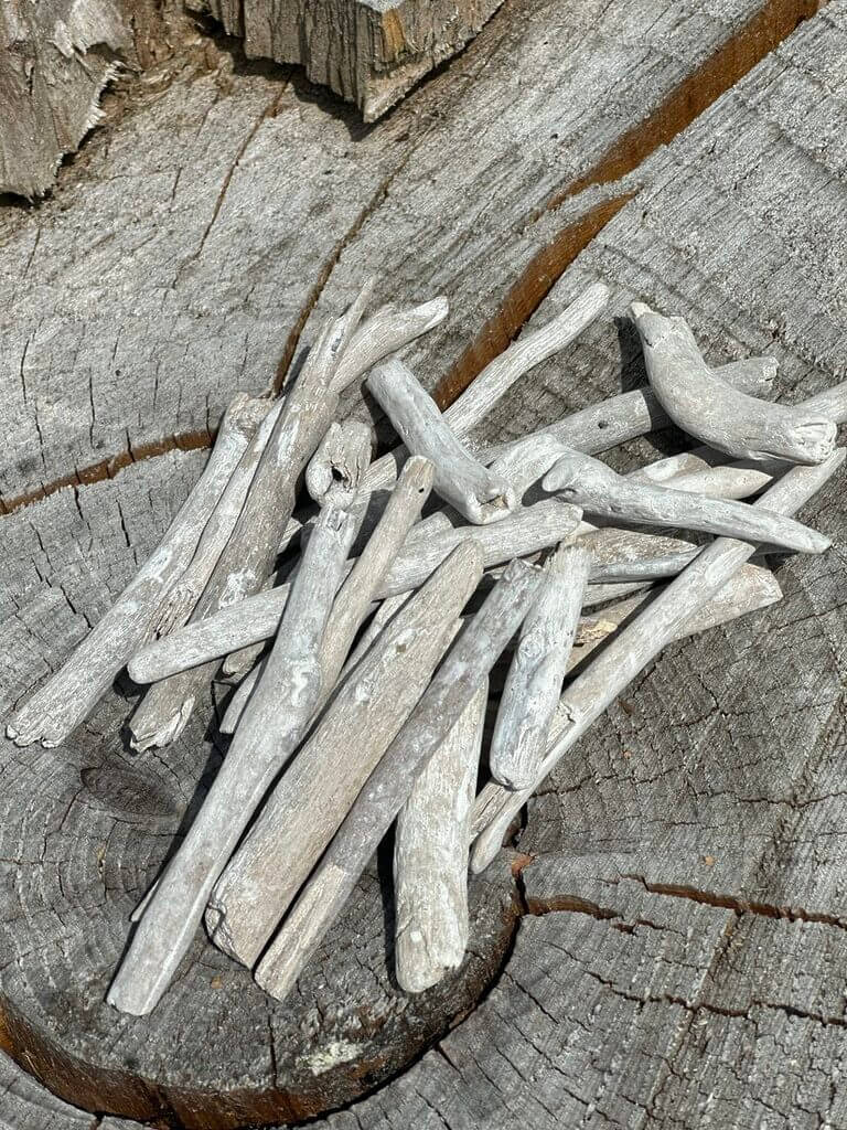 Rustic White Natural Driftwood For Terrarium Art and Craft 35g