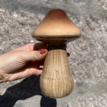 Glazed Mushroom Shape Vase Propagation Station - Portobello/H15.8cm