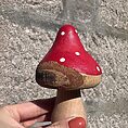 Red Toadstool Wooden Mushroom Ornament
