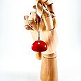 Mini Red Toadstool Wooden Mushroom Ornament