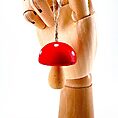 Mini Red Toadstool Wooden Mushroom Ornament
