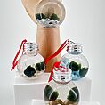 Festive Marimo Moss Ball Ornament