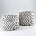Zig Zag Concrete Planter