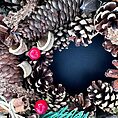 Rustic Woodland Evergreen Wreath with Winter Spice
