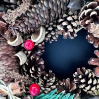 Rustic Woodland Evergreen Wreath with Winter Spice