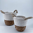Stylish decorative baskets made of natural fiber, perfect for storage and home decor.