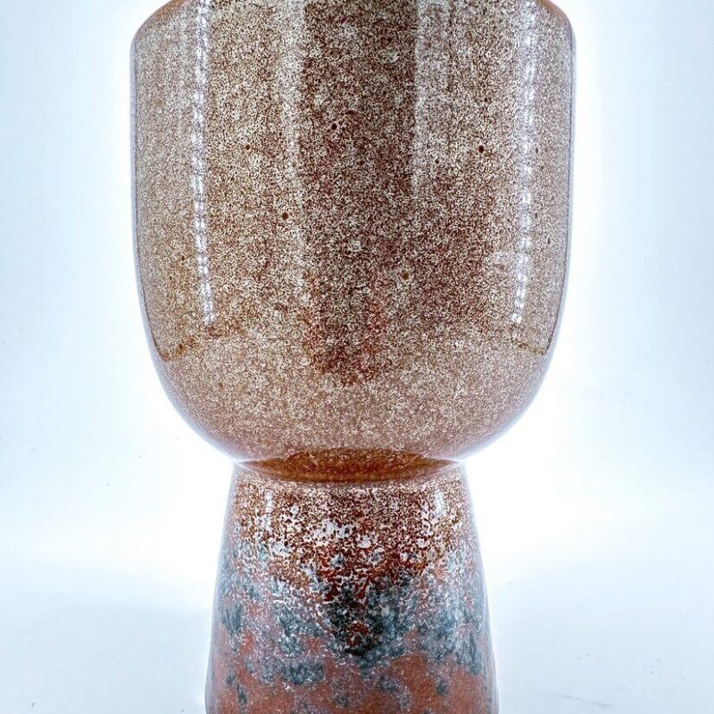 Artisan Ceramic Vessel with Earthy Textured Finish Contemporary ceramic vessel with textured earthy tones, perfect for decoration and functional use.