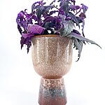 Retro Ceramic Planter with Speckled Glaze