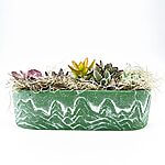 Rustic Concrete Planter Mountains and Sky