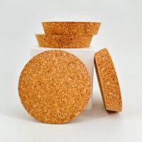 Cork items: coaster and bowls in minimalistic, eco-friendly display.
