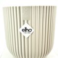 Elho ribbed plant pot, modern design, sustainable, neutral colour, minimalist aesthetics.