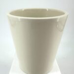 Glazed Ceramic Planter Ivory White 9cm